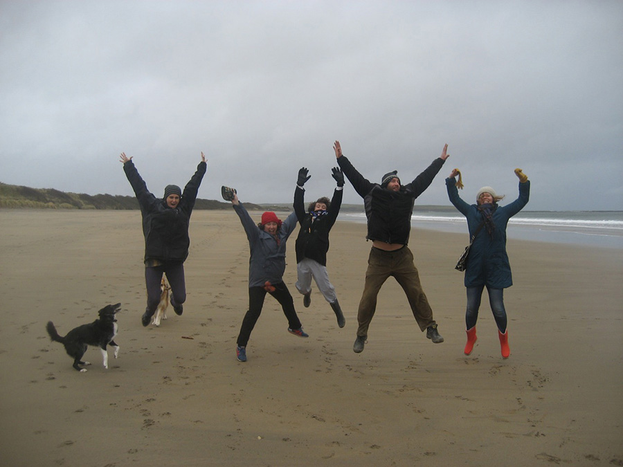 jumping for joy